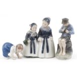 Royal Copenhagen, three Danish porcelain figures comprising numbers 905, 1316 and 106, the largest