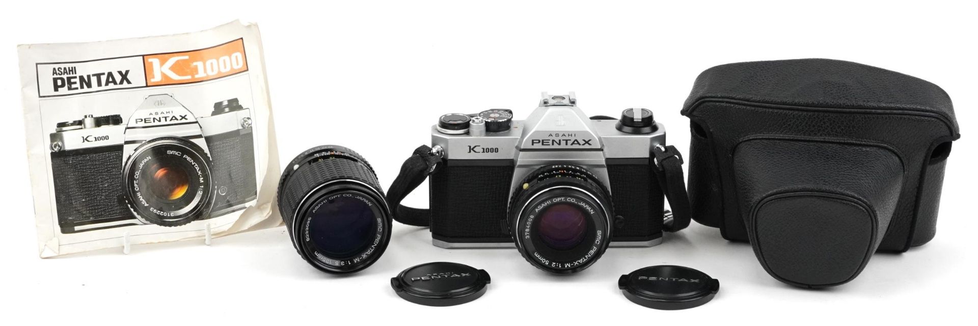 Pentax K1000 camera with additional lens : For further information on this lot please visit