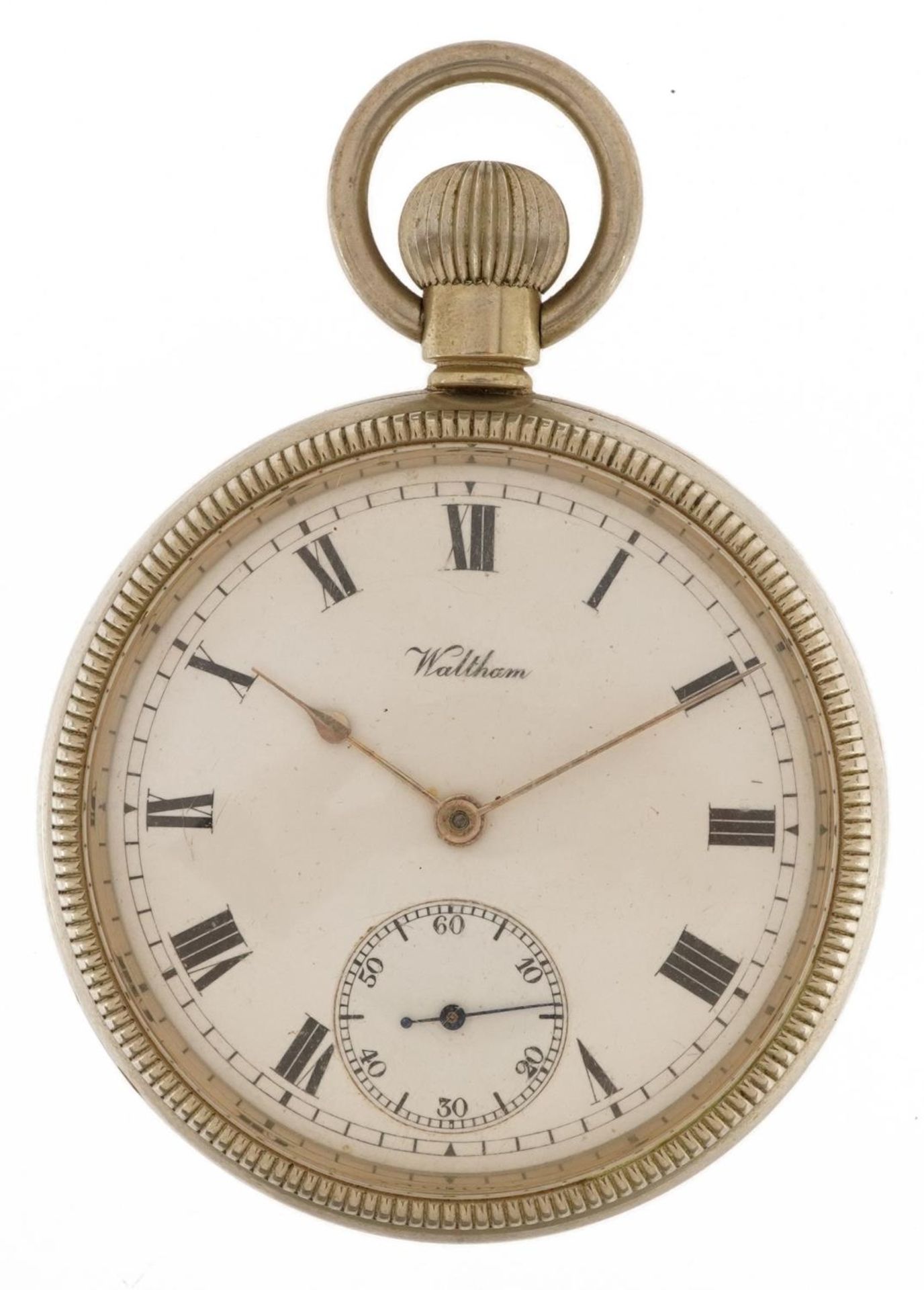 Waltham, British military issue gentlemen's open face pocket watch, the case engraved H.S.3, 50.