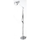 Contemporary polished chrome Anglepoise standard lamp, 170cm high : For further information on