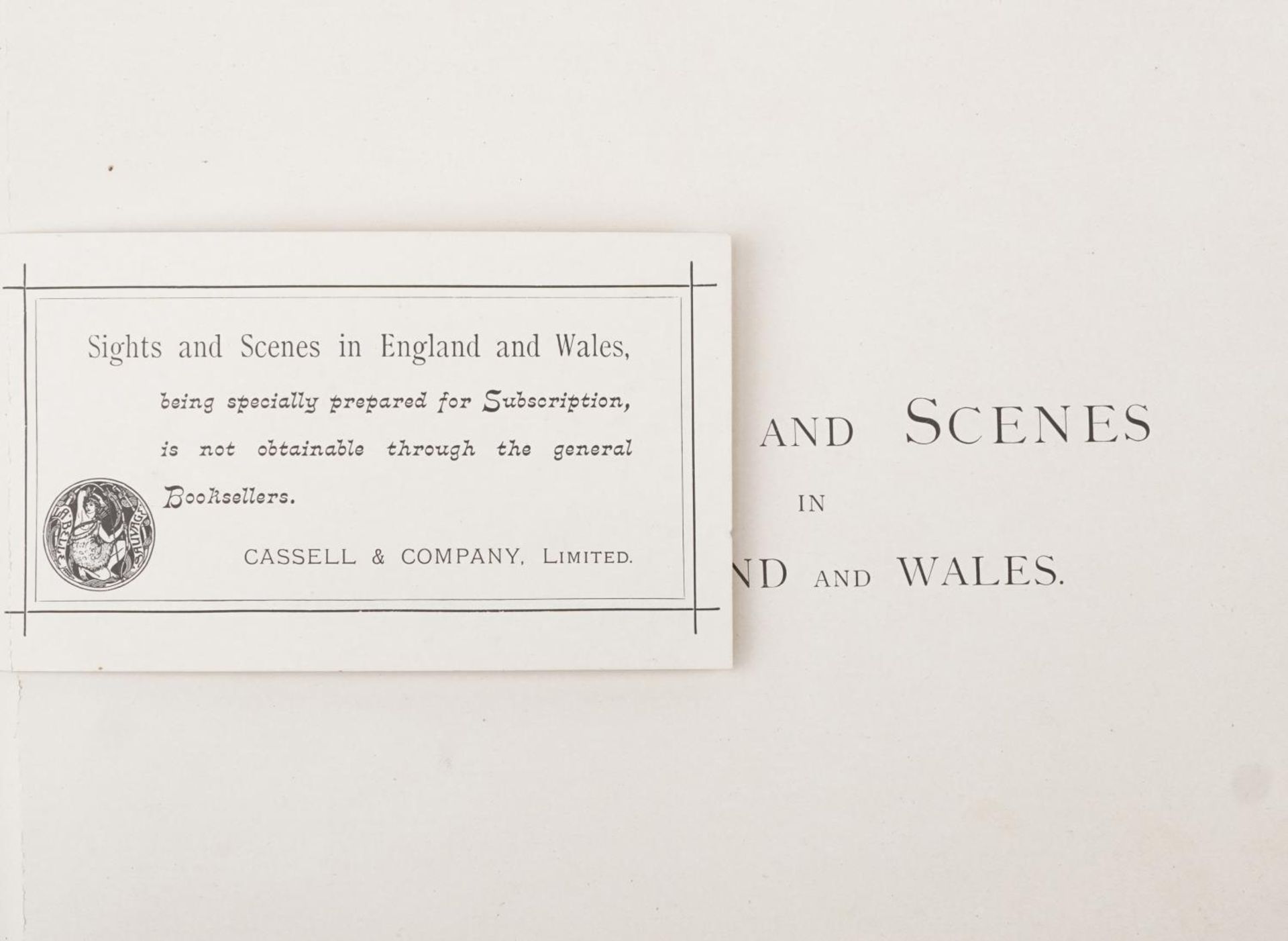 Large leather bound Sights & Scenes in England & Wales with black and white plates To Her Most