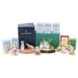 Ten Royal Doulton and Beswick Bunnykins and Beatrix Potter figures, some with boxes, including Peter