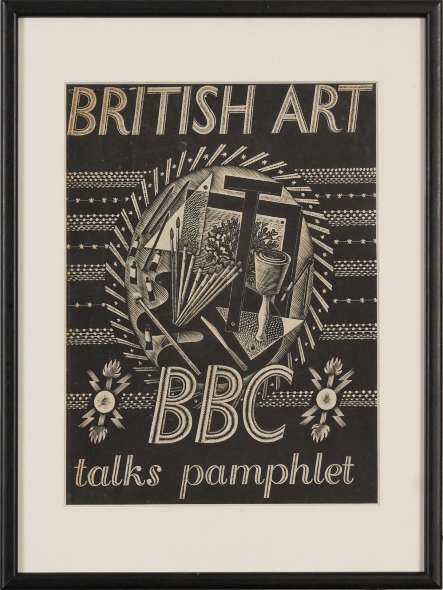 Eric Ravilious - BBC British Art Talks Pamphlet, wood engraving, label verso inscribed Printed by - Image 2 of 4