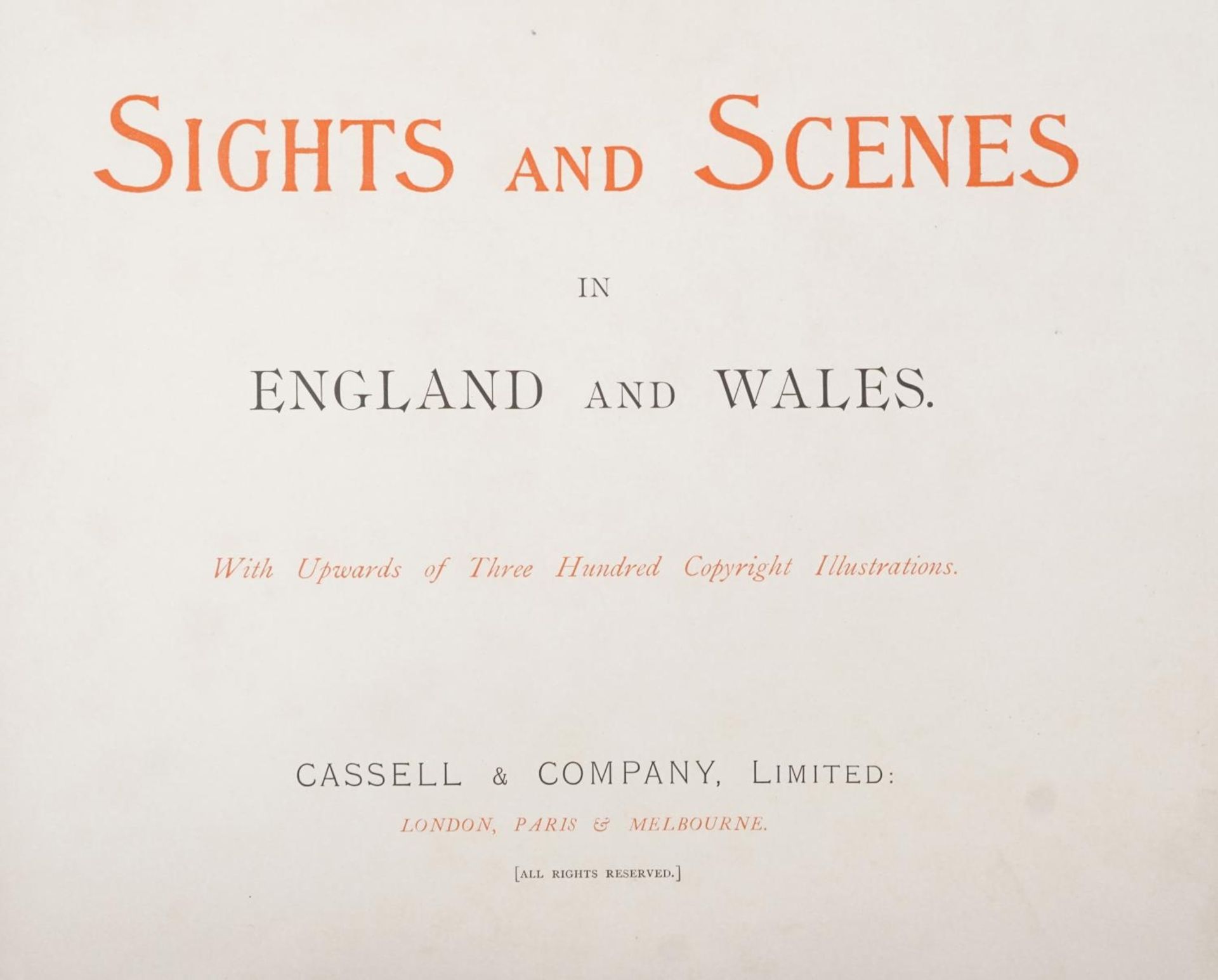 Large leather bound Sights & Scenes in England & Wales with black and white plates To Her Most - Image 3 of 10