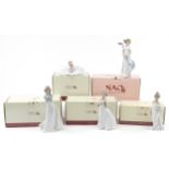 Five Nao porcelain figures and figurines with boxes, the largest 25cm high : For further information
