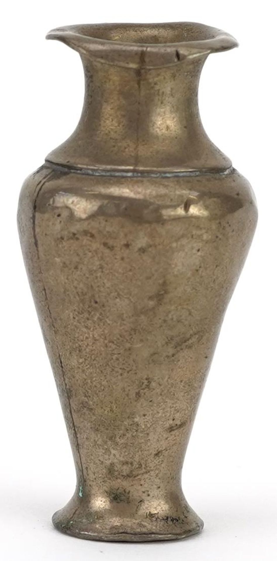 Miniature Chinese silver baluster vase, impressed mark to the base, 5.5cm high, 24.3g : For - Image 2 of 4