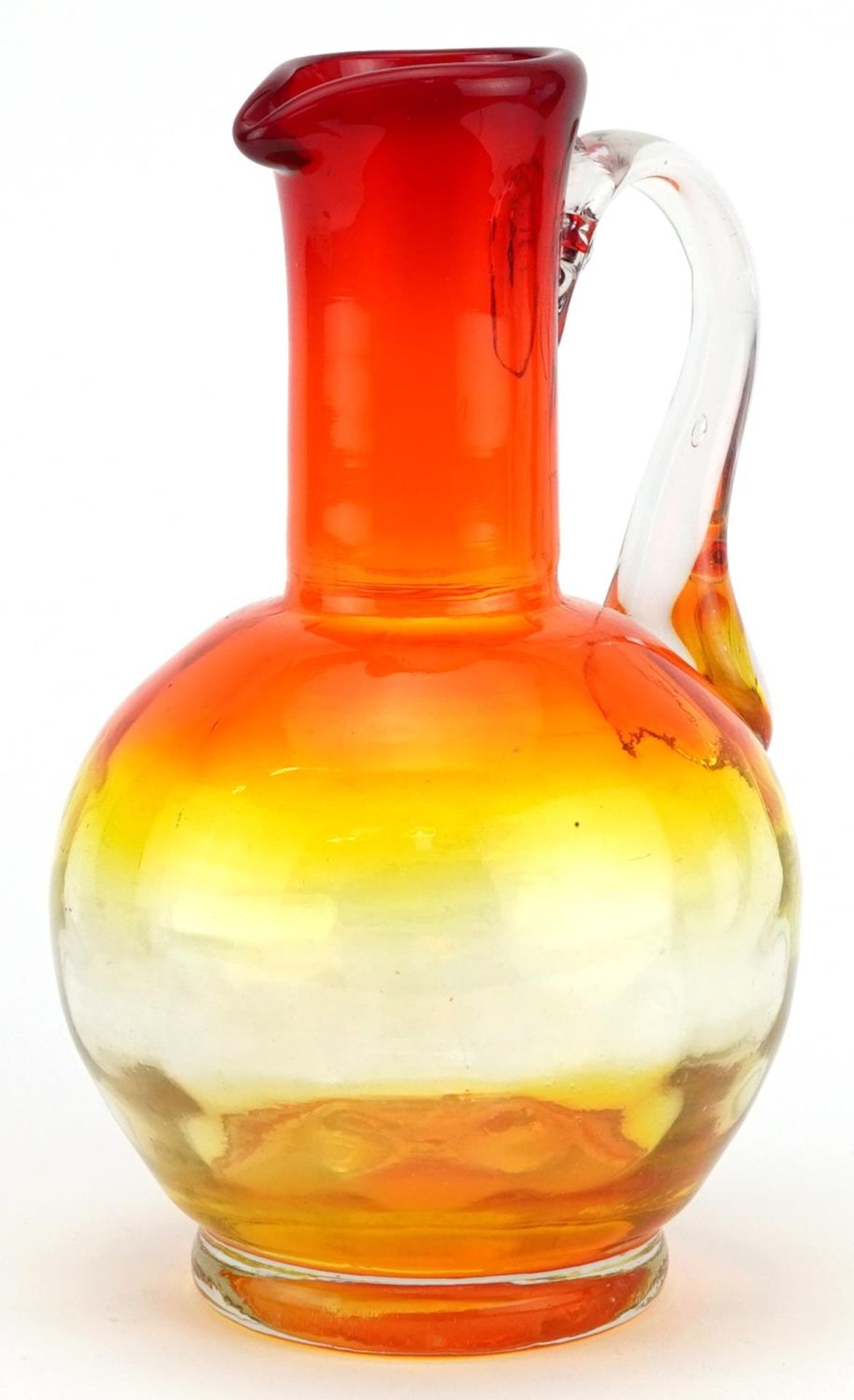 Legras, French Amberina art glass Pitcher, 22cm high : For further information on this lot please