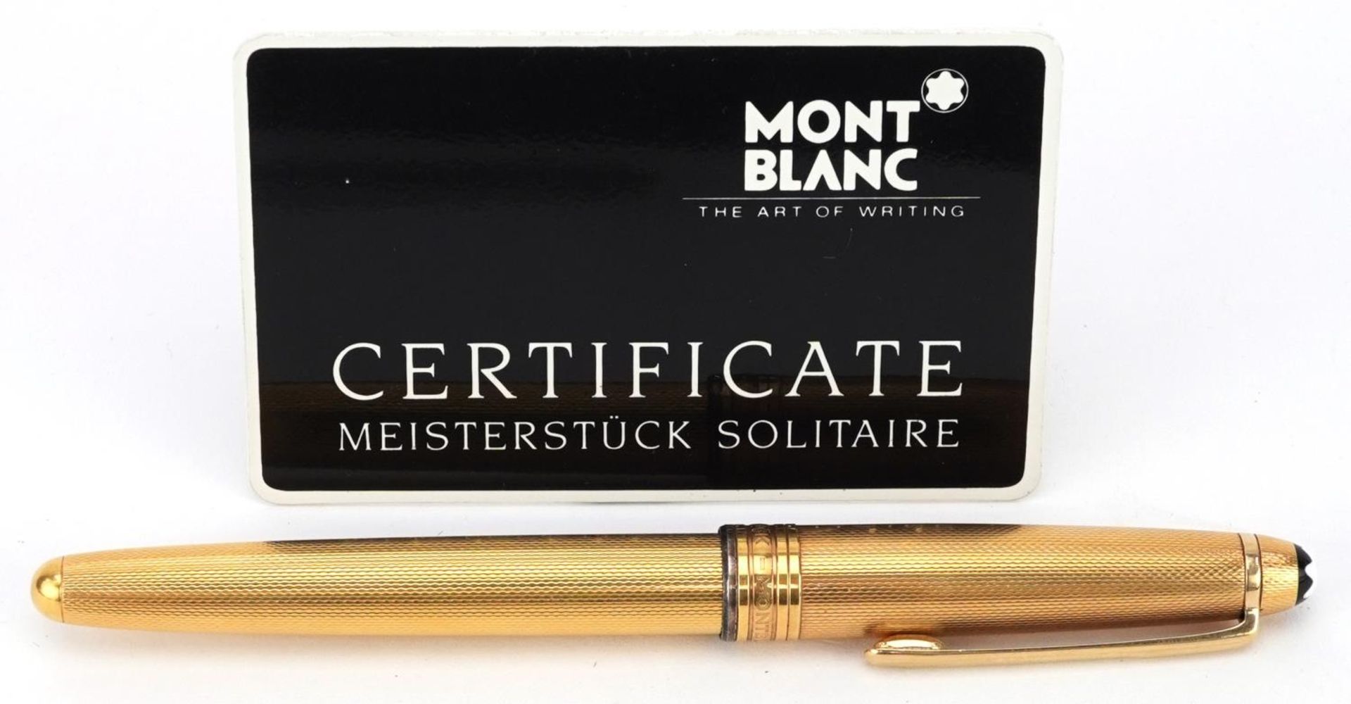 Montblanc Meisterstuck Solitaire fountain pen with 18k gold nib with certificate card : For - Image 2 of 4