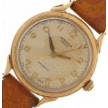 J W Benson, 9ct gold gentlemen's automatic wristwatch, the case numbered 666854, 33mm in