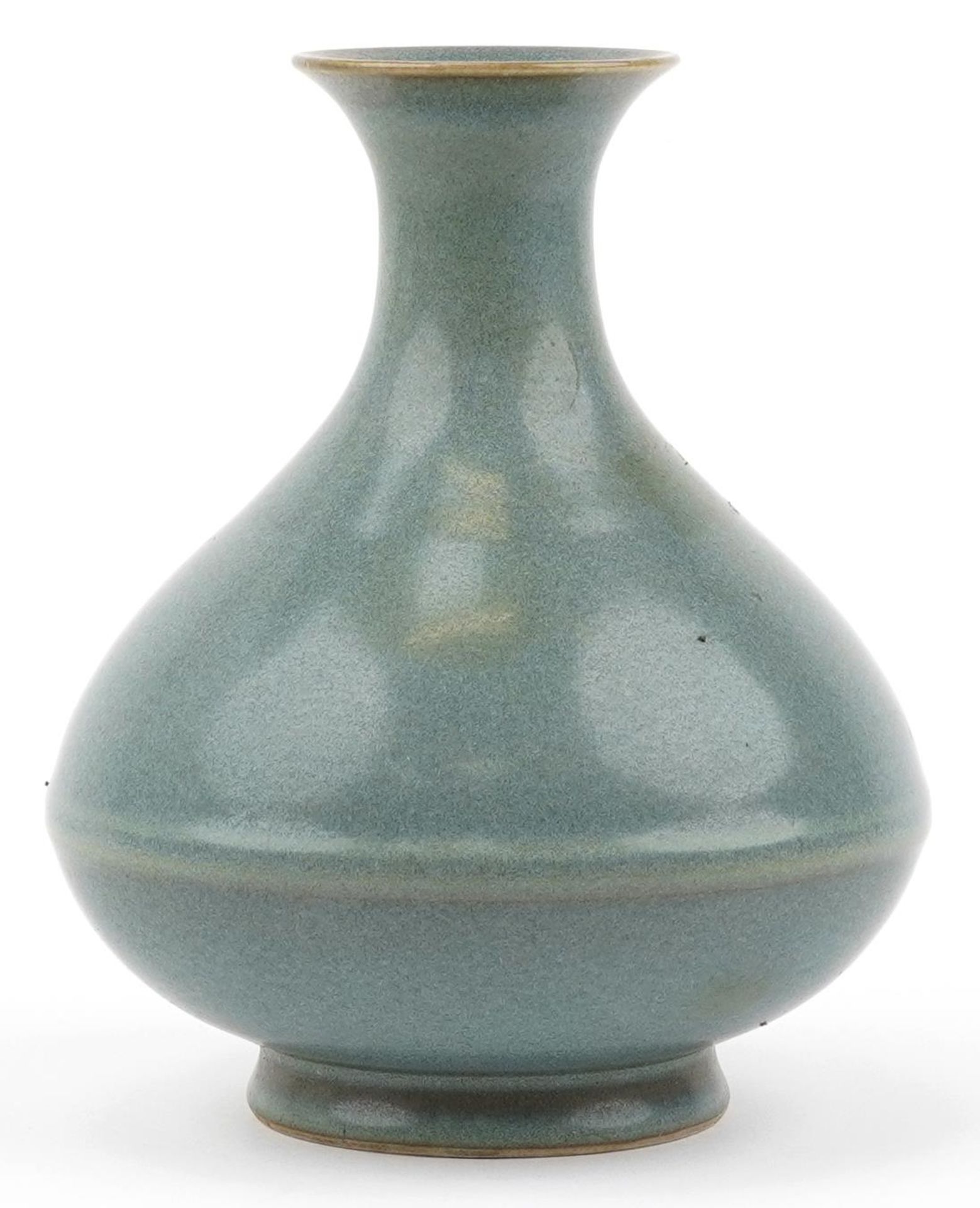 Chinese porcelain vase having a duck's egg type glaze, 21cm high : For further information on this - Bild 3 aus 6