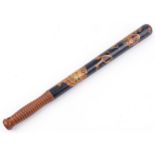 William IV treen hand painted Special Constable police truncheon, 46cm in length : For further