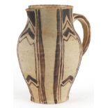Early Carter's Poole studio pottery jug hand painted with geometric design, 15.5cm high : For