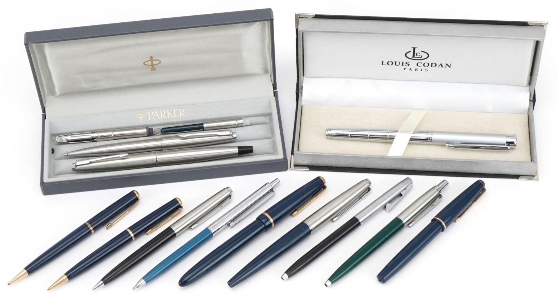 Vintage and later pens including four Parker fountain and Louis Codan : For further information on
