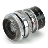 Wollensak 1 inch cine velostigmat lens, 4cm in length : For further information on this lot please