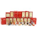Fifteen Royal Doulton Bunnykins figures with boxes including Tourist Bunnykins, Friar Tuck Bunny and