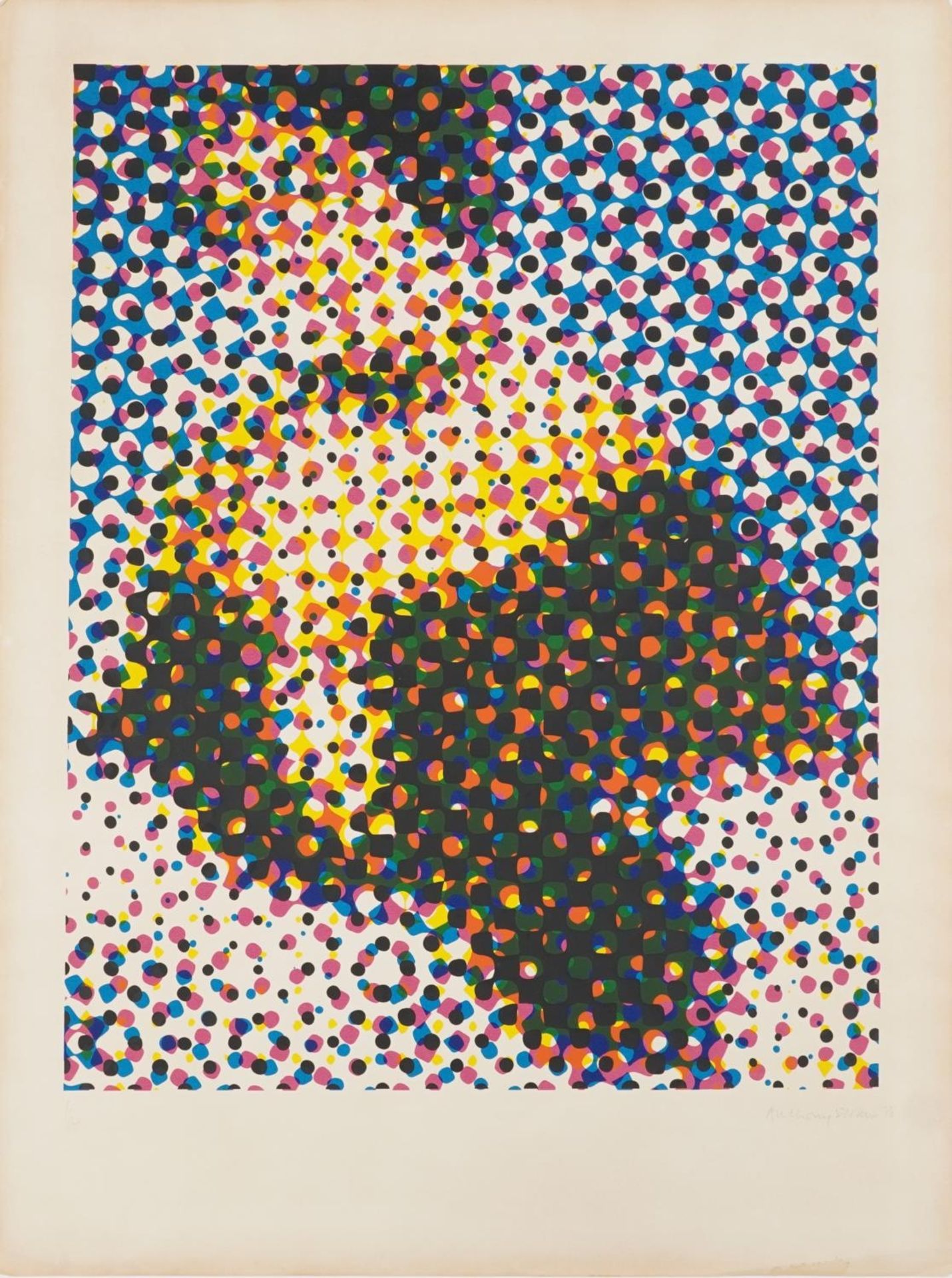 Anthony Stokes 1970 - Cyan, Cyan Magenta Yellow and Circles, three pencil signed lithographs, - Image 14 of 18