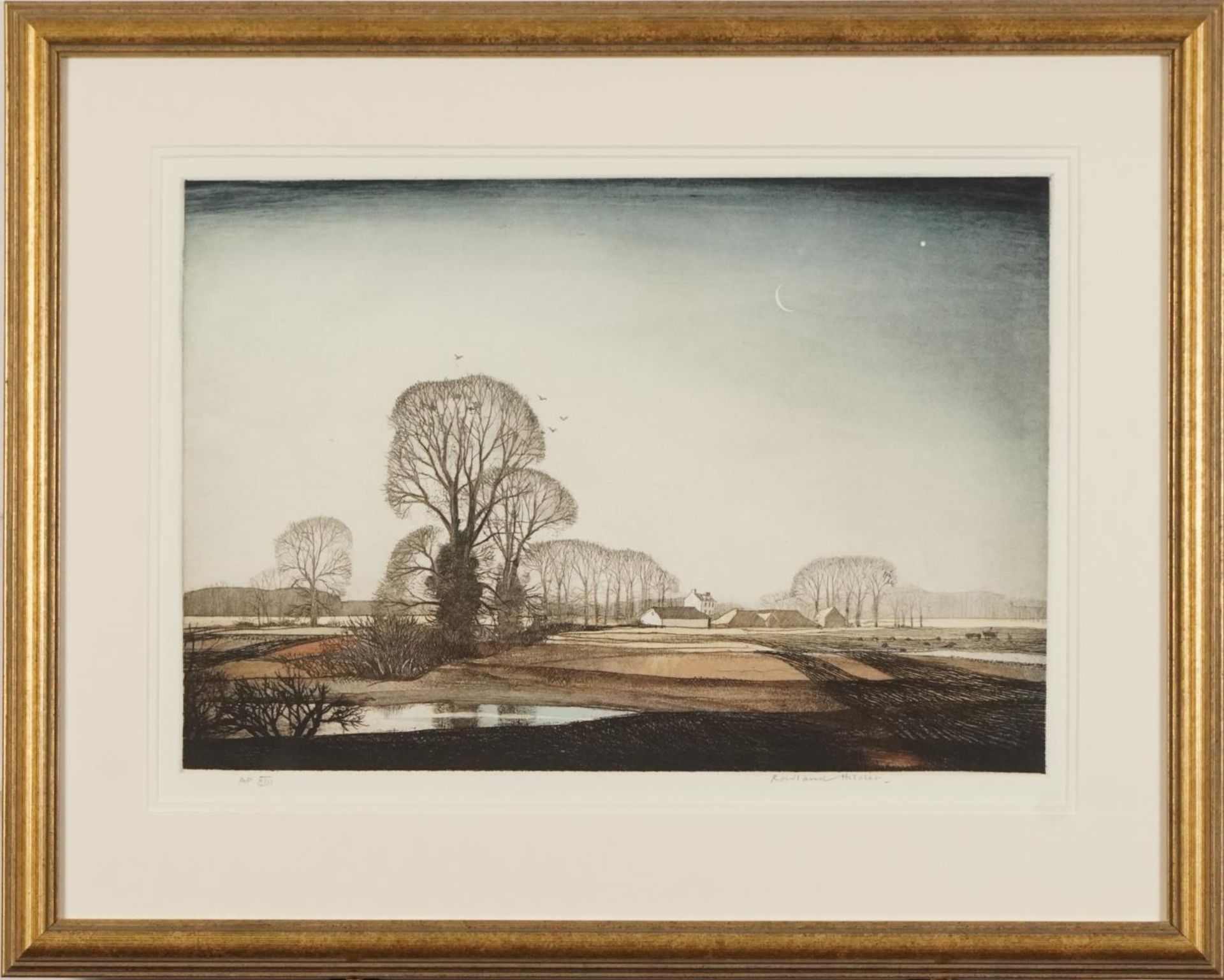 Rowland Hilder - Evening Star, pencil signed artist's proof etching in colour, Francis Iles label - Image 2 of 5