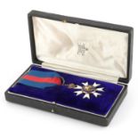 Military interest Companion of the Order of St Michael & St George medal housed in a velvet and silk