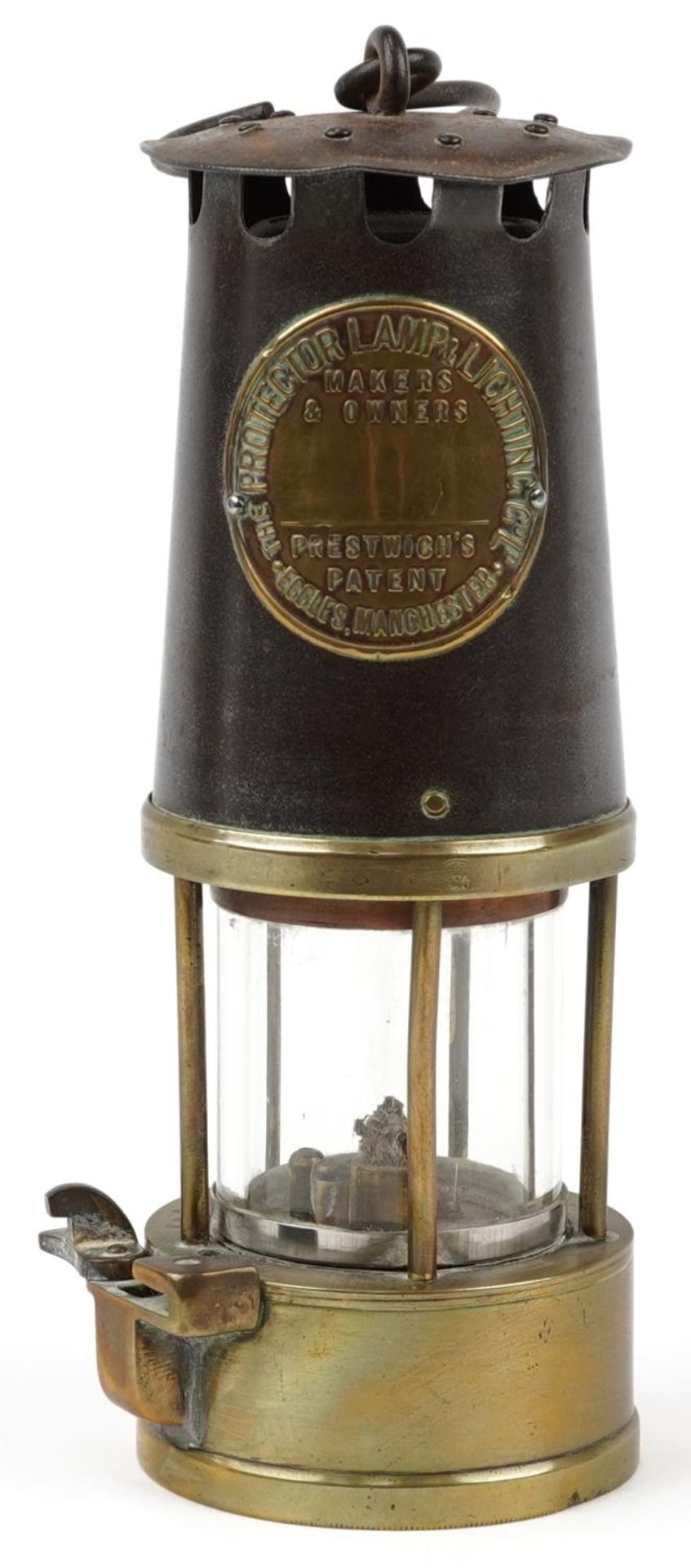 19th/20th century Eccles miner's lamp : For further information on this lot please visit