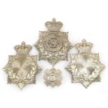 Three military interest helmet plates : For further information on this lot please visit