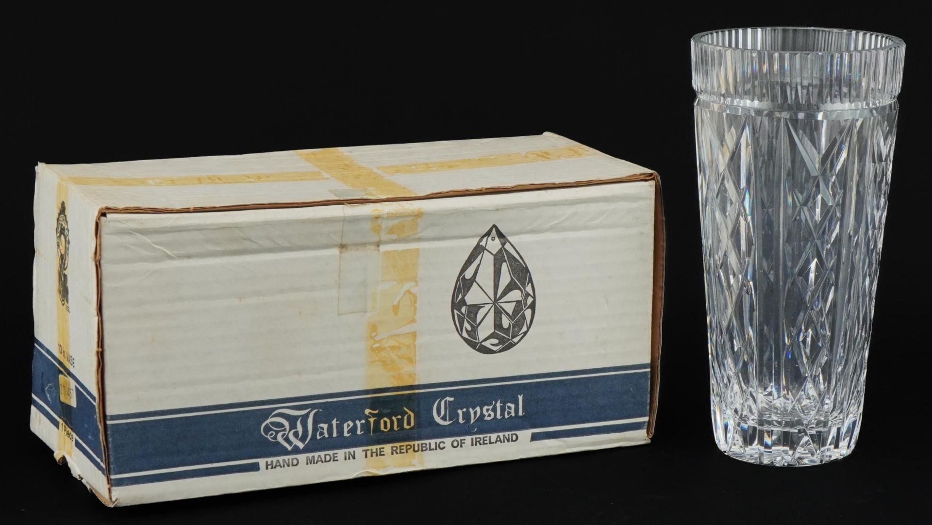 Waterford Crystal vase with box, 20.5cm high : For further information on this lot please visit