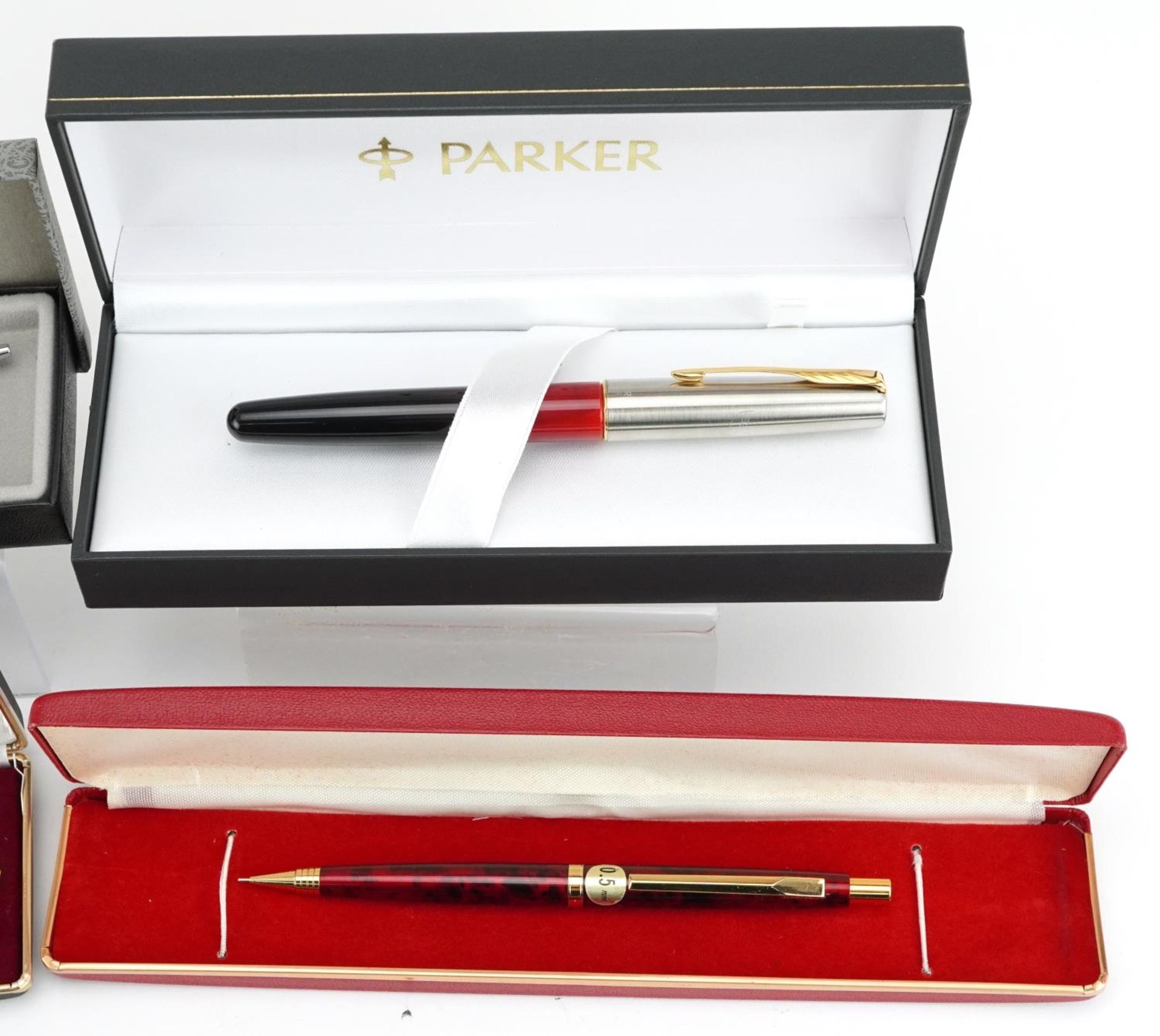 Four pens and pencils with boxes including a Parker Frontier : For further information on this lot - Image 3 of 5