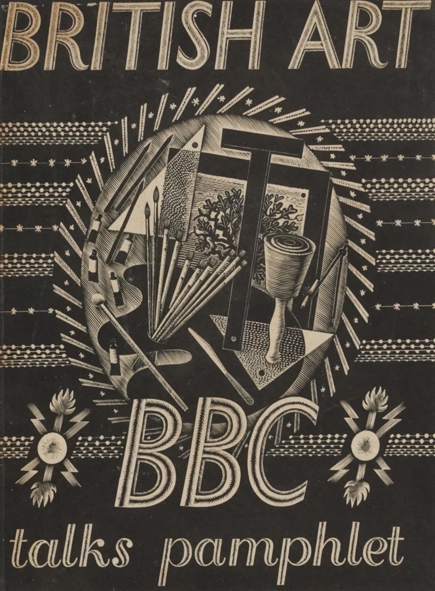 Eric Ravilious - BBC British Art Talks Pamphlet, wood engraving, label verso inscribed Printed by