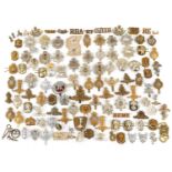 Large collection of British military interest cap badges including Wessex, Royal Engineers and