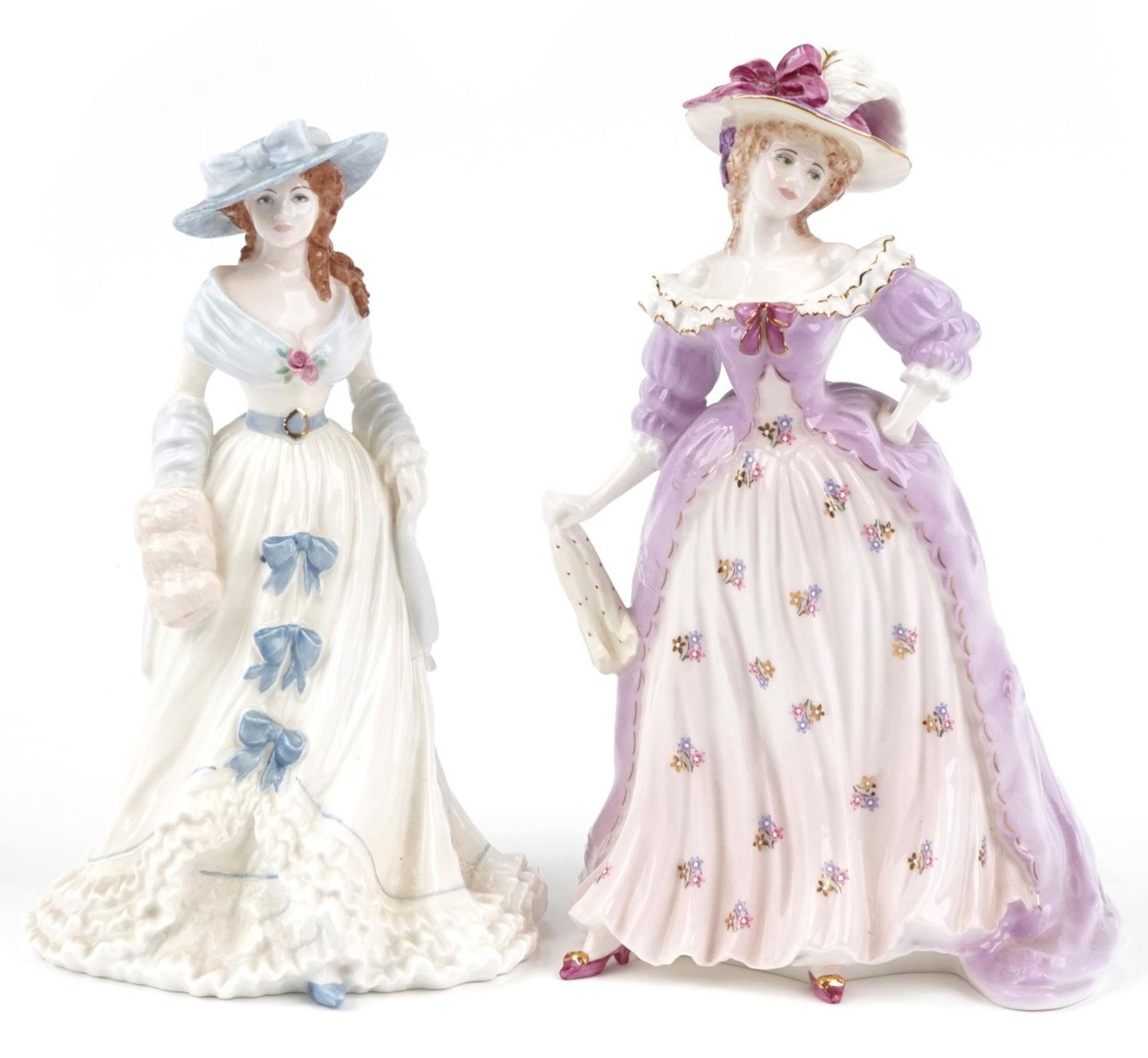 Two Coalport Femmes Fatales figurines comprising Mrs Fitzherbert limited edition 291/12500 and