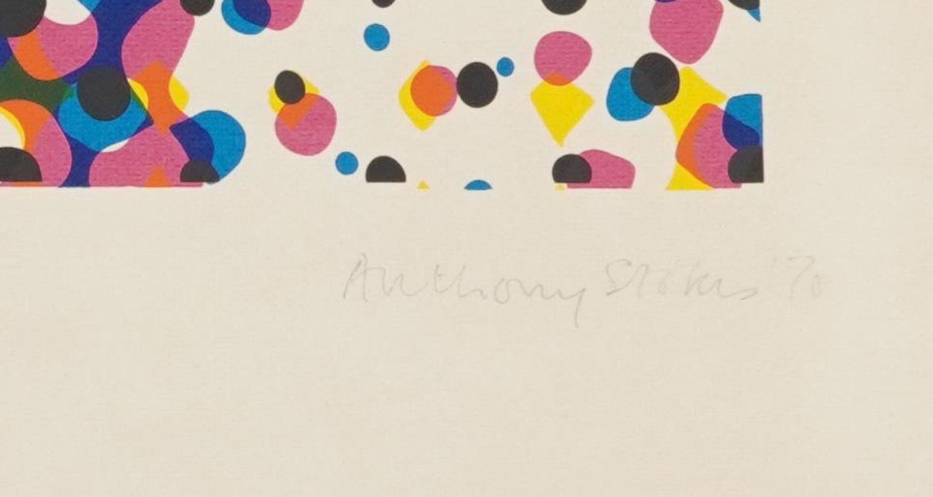 Anthony Stokes 1970 - Cyan, Cyan Magenta Yellow and Circles, three pencil signed lithographs, - Image 16 of 18