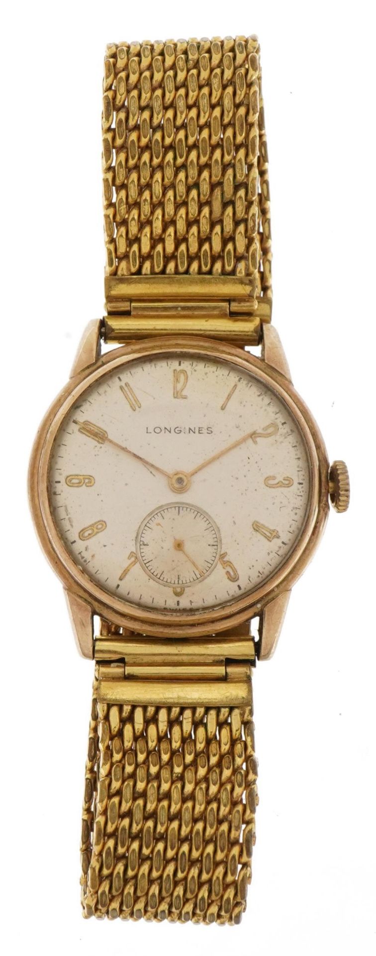 Longines, gentlemen's 10k gold filled manual wristwatch with subsidiary dial, the movement - Image 2 of 7