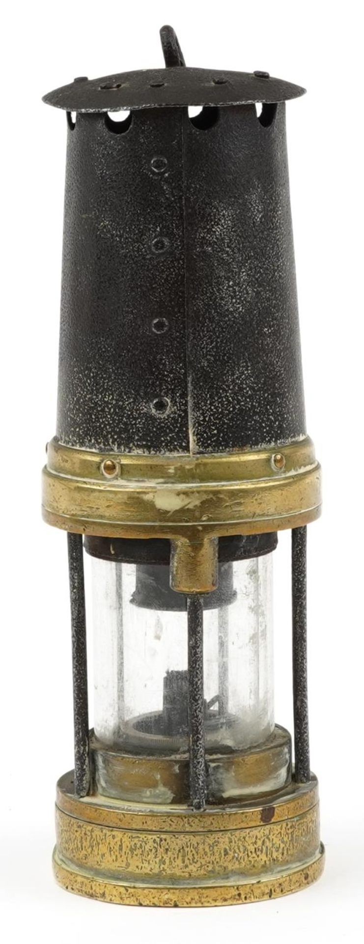 Antique Thomas & Williams miner's lamp with brass plaque numbered 1424 : For further information - Image 2 of 4