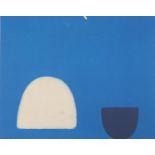 William Scott 1968 - Blue abstract composition, vintage lithograph, mounted, unframed, 51cm x 41.5cm