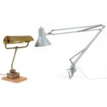 Shipping interest maritime brass bulkhead lamp by Gabriel & Co and a vintage Anglepoise desk lamp