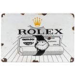 Rolex enamel advertising sign, 30.5cm x 20.5cm : For further information on this lot please visit