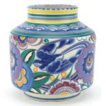 Carter, Stabler & Adams, Art Deco Poole Pottery vase hand painted in the Bluebird pattern, 16.5cm