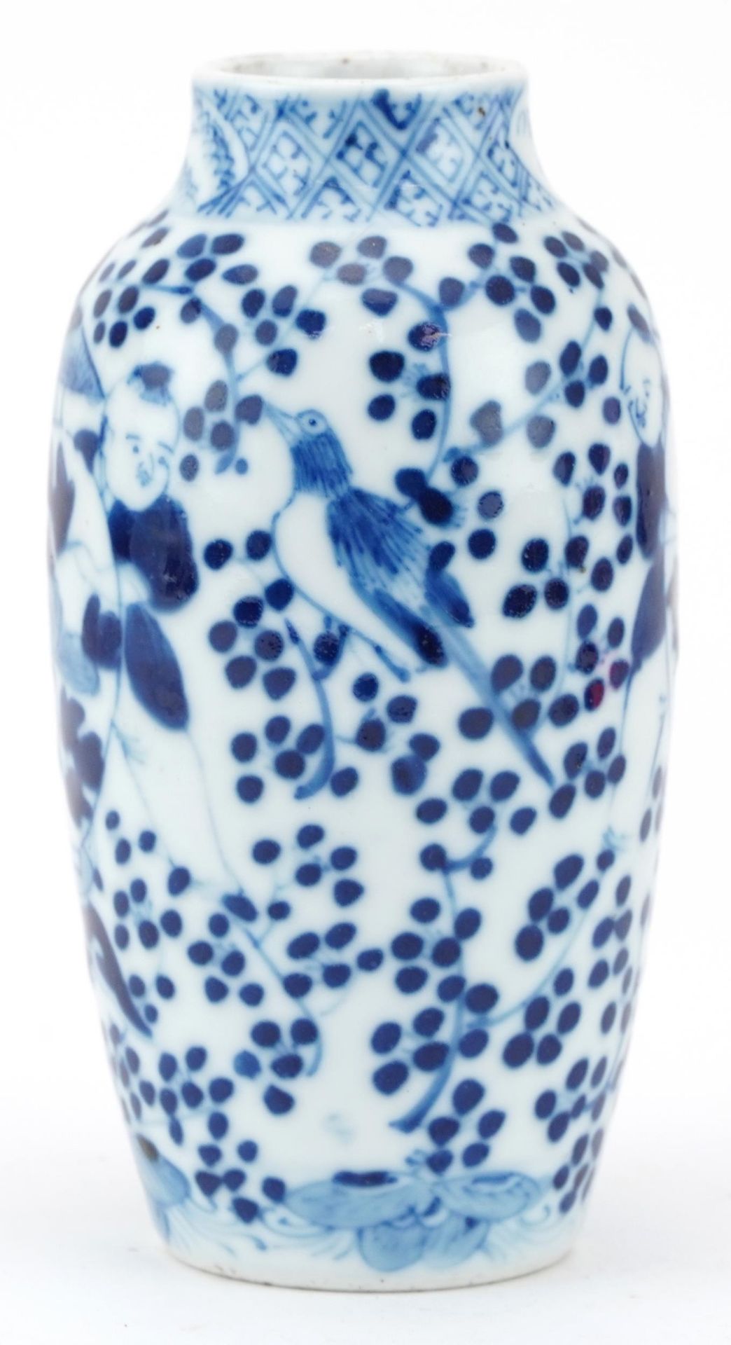 Chinese porcelain blue and white porcelain vase hand painted with children and flowers, four - Bild 2 aus 6