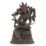 18th century Chinese bronze Buddha of Tara, 15cm high : For further information on this lot please