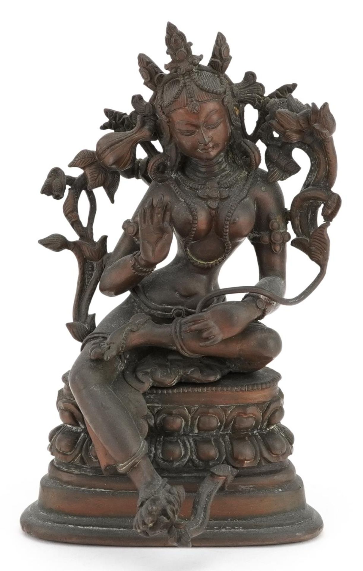 18th century Chinese bronze Buddha of Tara, 15cm high : For further information on this lot please