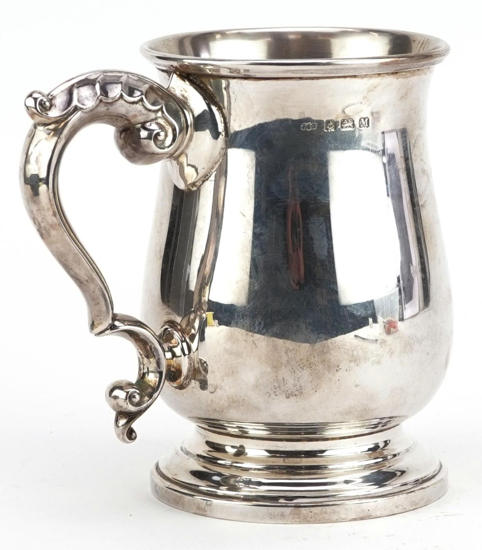 Turner & Simpson Ltd, silver one pint tankard, Birmingham 1936, 13cm high, 319.0g : For further - Image 2 of 4