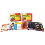 Five vintage Meccano construction sets with boxes including 2X outfit number 6 : For further