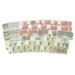 Antique and later banknotes including Bank of Ireland one pound and States of Jersey one pound : For