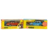 Two Corgi diecast vehicles with boxes comprising Hillman Hunter with kangaroo number 302 and Ford