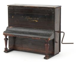 Novelty Monopol polyphone in the form of a piano, 21cm high : For further information on this lot