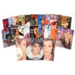 Collection of vintage and later art photography magazines including Bazaar, Lui and Playmen (