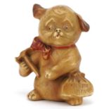 Suffragettes interest Votes for Women porcelain dog with hammer, 14cm high : For further information