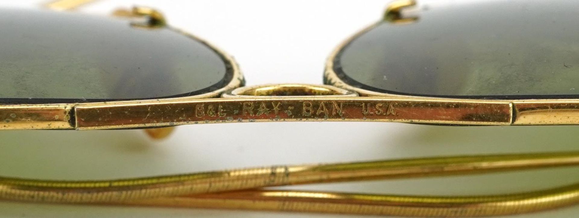Pair of vintage Bausch & Lomb Ray-Ban aviator sunglasses : For further information on this lot - Image 3 of 3