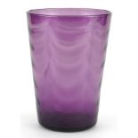 Whitefriars amethyst wave glass vase, 19cms high : For further information on this lot please