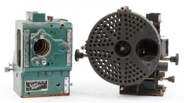 Two vintage Simplex cinema projectors including Super Simplex number 41160 by The International