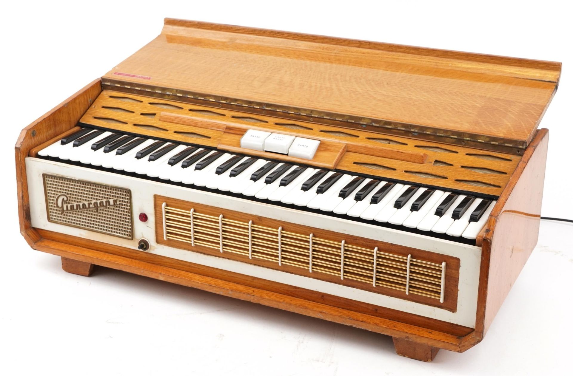 Vintage Farfisa pianorgan IV, 25cm H x 75cm W x 32cm D : For further information on this lot